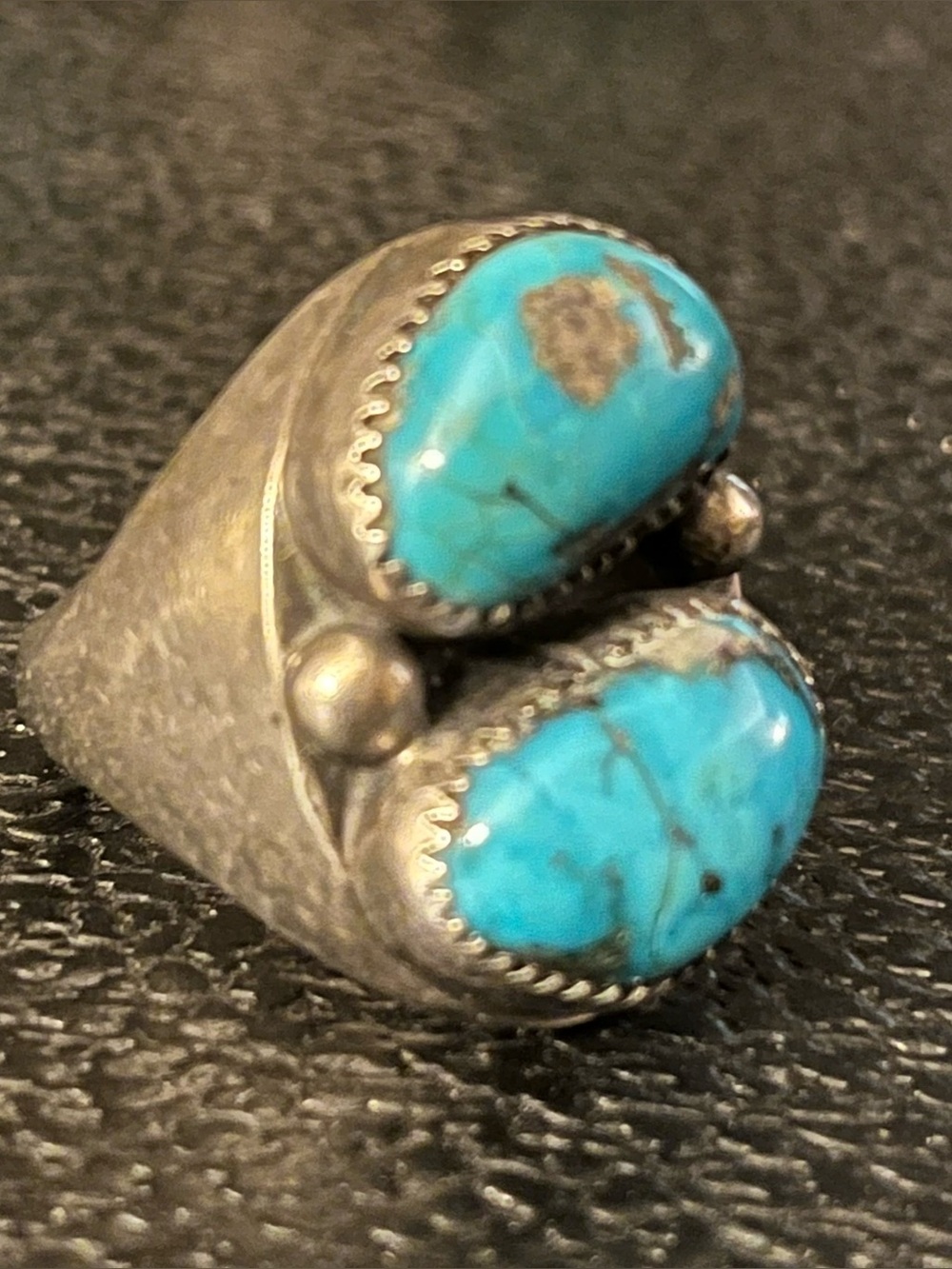 A large vintage native American men’s ring size 11